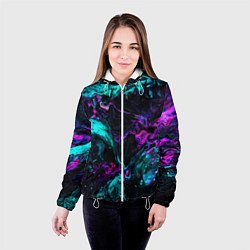 Куртка с капюшоном женская ABSTRACT, цвет: 3D-белый — фото 2