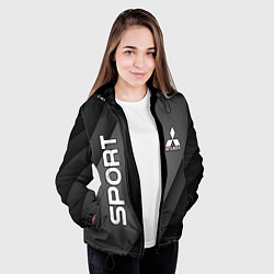 Куртка с капюшоном женская MITSUBISH SPORT, цвет: 3D-черный — фото 2