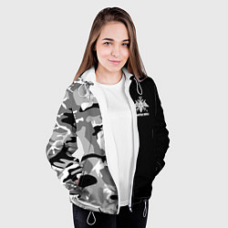 Куртка с капюшоном женская Пограничные Войска камуфляж, цвет: 3D-белый — фото 2