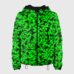 Куртка с капюшоном женская КАМУФЛЯЖ GREEN, цвет: 3D-черный