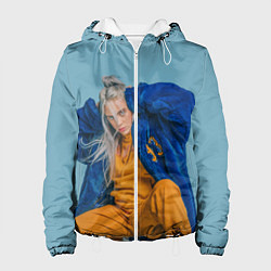 Куртка с капюшоном женская Billie Eilish, цвет: 3D-белый