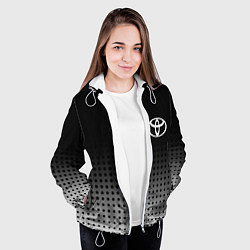 Куртка с капюшоном женская Toyota, цвет: 3D-белый — фото 2