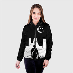 Куртка с капюшоном женская Борец с COVID19, цвет: 3D-черный — фото 2