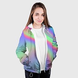Куртка с капюшоном женская Gradient vinyl, цвет: 3D-белый — фото 2