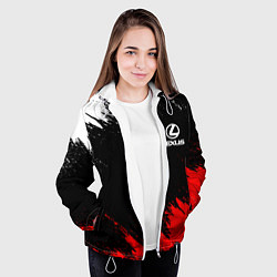 Куртка с капюшоном женская LEXUS, цвет: 3D-белый — фото 2