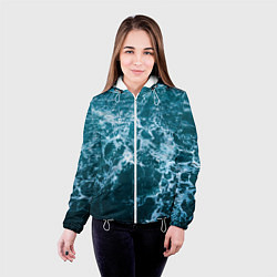 Куртка с капюшоном женская Водная гладь, цвет: 3D-белый — фото 2