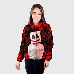 Куртка с капюшоном женская Fortnite Marshmello, цвет: 3D-черный — фото 2