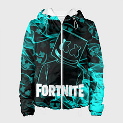 Куртка с капюшоном женская Fortnite Marshmello, цвет: 3D-белый