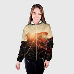 Куртка с капюшоном женская ABSTRACT DIGITAL, цвет: 3D-белый — фото 2