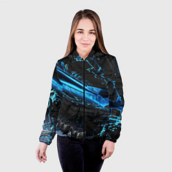 Куртка с капюшоном женская DIGITAL ABSTRACT, цвет: 3D-черный — фото 2