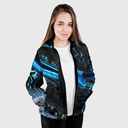 Куртка с капюшоном женская DIGITAL ABSTRACT, цвет: 3D-черный — фото 2