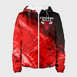 Куртка с капюшоном женская CHICAGO BULLS, цвет: 3D-белый