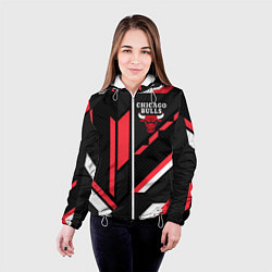 Куртка с капюшоном женская CHICAGO BULLS, цвет: 3D-белый — фото 2