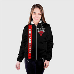 Куртка с капюшоном женская CHICAGO BULLS, цвет: 3D-белый — фото 2