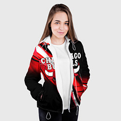 Куртка с капюшоном женская CHICAGO BULLS, цвет: 3D-белый — фото 2