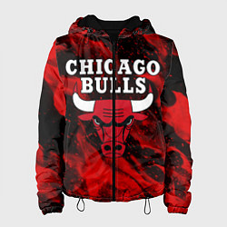 Куртка с капюшоном женская CHICAGO BULLS, цвет: 3D-черный