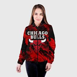 Куртка с капюшоном женская CHICAGO BULLS, цвет: 3D-черный — фото 2