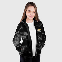 Куртка с капюшоном женская CHEVROLET, цвет: 3D-черный — фото 2