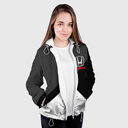 Куртка с капюшоном женская HONDA, цвет: 3D-белый — фото 2