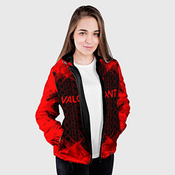 Куртка с капюшоном женская Valorant, цвет: 3D-черный — фото 2