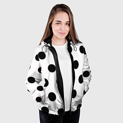 Куртка с капюшоном женская Горошeк, цвет: 3D-черный — фото 2