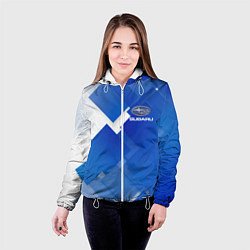 Куртка с капюшоном женская SUBARU, цвет: 3D-белый — фото 2