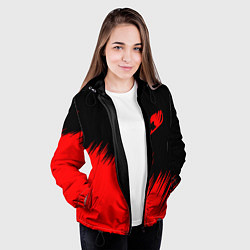 Куртка с капюшоном женская Fairy Tail, цвет: 3D-черный — фото 2
