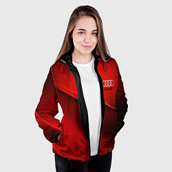 Куртка с капюшоном женская AUDI, цвет: 3D-черный — фото 2