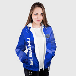 Куртка с капюшоном женская SUBARU, цвет: 3D-белый — фото 2