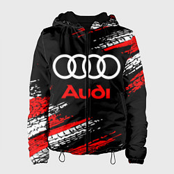 Куртка с капюшоном женская AUDI, цвет: 3D-черный