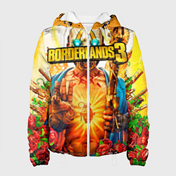 Куртка с капюшоном женская Borderlands 3, цвет: 3D-белый