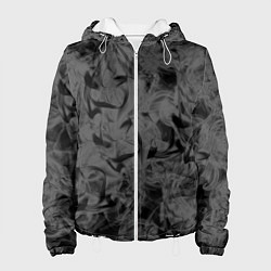 Куртка с капюшоном женская Черная дымка, цвет: 3D-белый