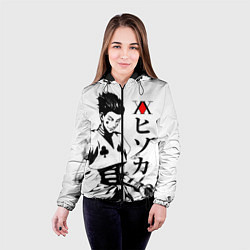 Куртка с капюшоном женская Hunter x Hunter, Hisoka, цвет: 3D-черный — фото 2