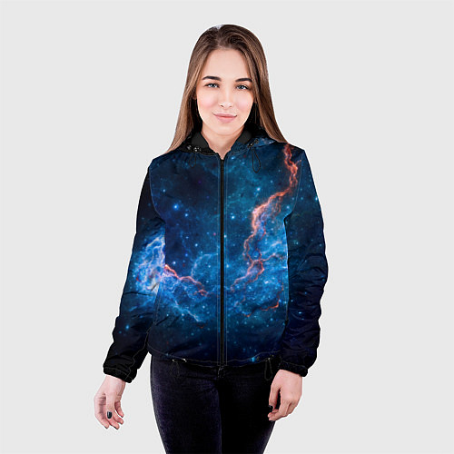 Женская куртка Туманность / 3D-Черный – фото 4