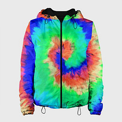 Куртка с капюшоном женская ХИППИ ТАЙ ДАЙ, цвет: 3D-черный