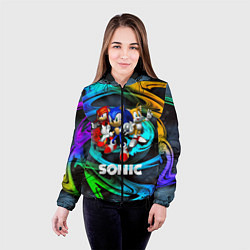 Куртка с капюшоном женская SONIC TRIO, цвет: 3D-черный — фото 2