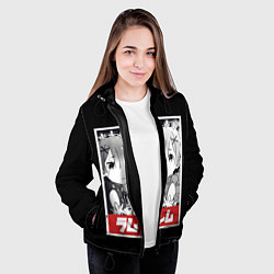 Куртка с капюшоном женская Re:Zero, цвет: 3D-черный — фото 2