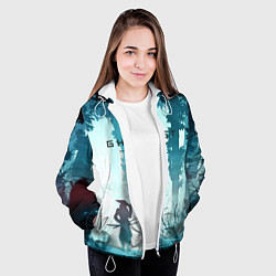 Куртка с капюшоном женская Ghost of Tsushima, цвет: 3D-белый — фото 2