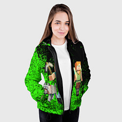Куртка с капюшоном женская Minecraft, цвет: 3D-черный — фото 2