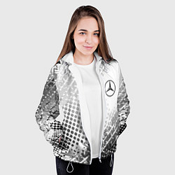 Куртка с капюшоном женская Mercedes-Benz, цвет: 3D-белый — фото 2