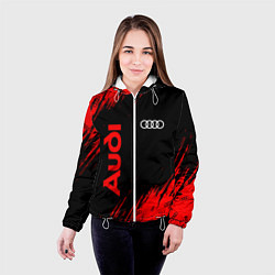 Куртка с капюшоном женская AUDI АУДИ, цвет: 3D-белый — фото 2