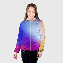 Куртка с капюшоном женская Градиент Облаков, цвет: 3D-белый — фото 2