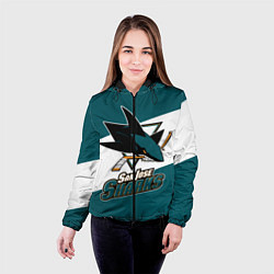 Куртка с капюшоном женская Сан Хосе Шаркс, цвет: 3D-черный — фото 2