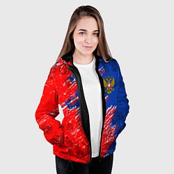 Куртка с капюшоном женская Патриот России, цвет: 3D-черный — фото 2