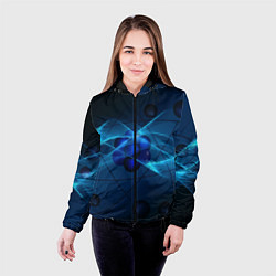 Куртка с капюшоном женская Атом, цвет: 3D-черный — фото 2