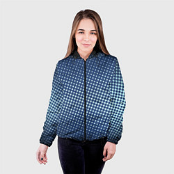 Куртка с капюшоном женская Хаотичный горошек, цвет: 3D-черный — фото 2