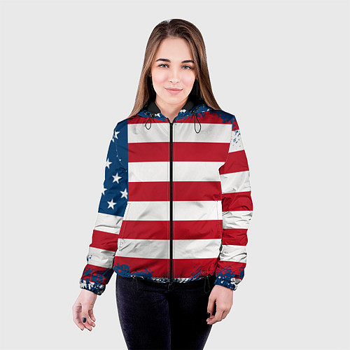 Женская куртка Америка / 3D-Черный – фото 4