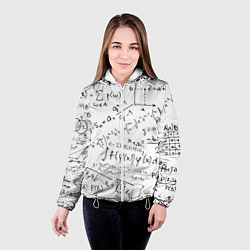 Куртка с капюшоном женская Мама,я математик!, цвет: 3D-белый — фото 2