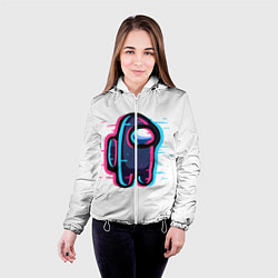 Куртка с капюшоном женская Among Us, цвет: 3D-белый — фото 2