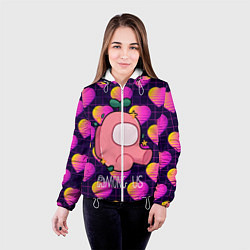 Куртка с капюшоном женская Among Us Girl, цвет: 3D-белый — фото 2